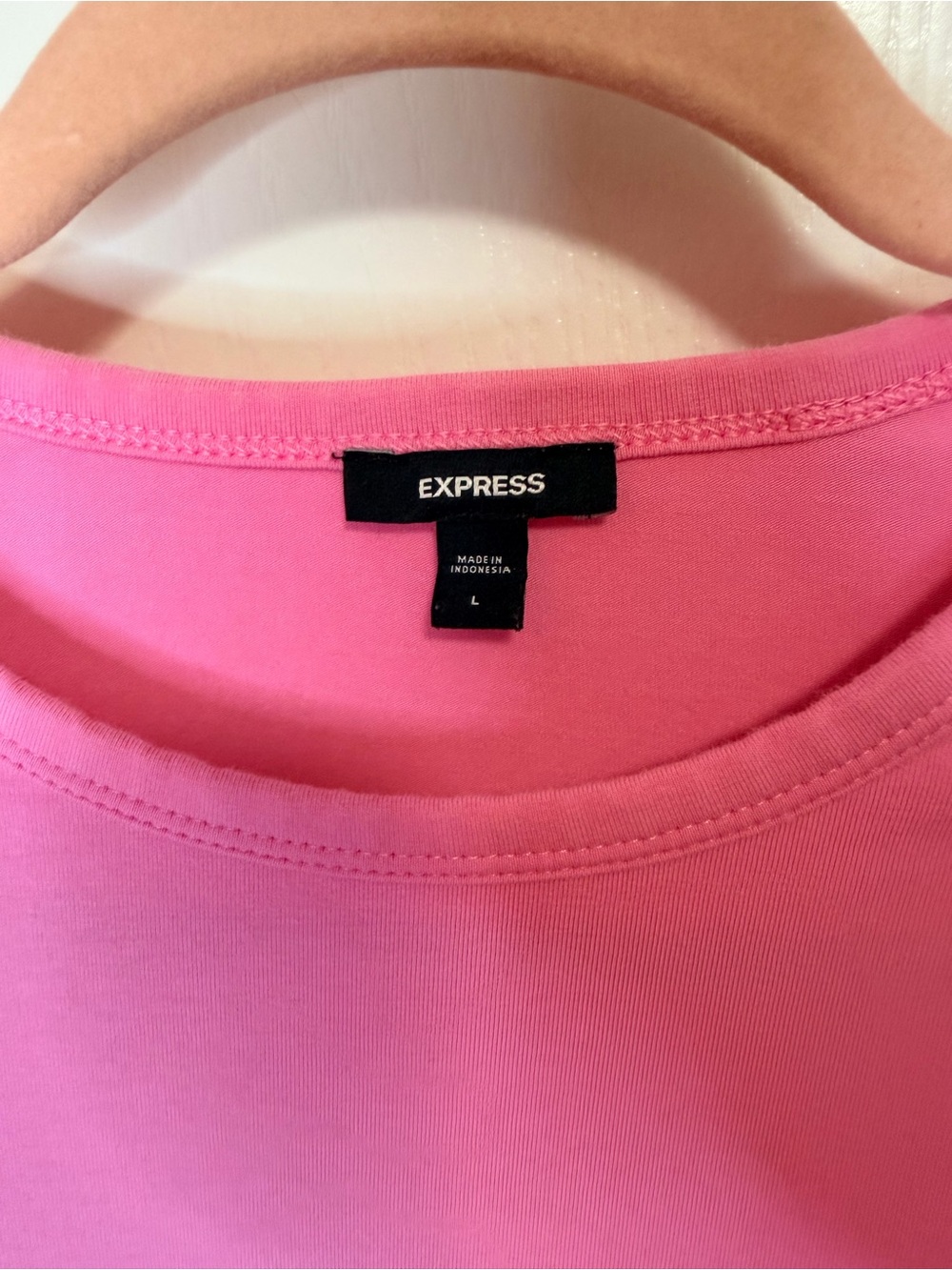 Express Pink Ruffle Sleeve Tee - Picture 2 of 4